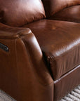 MS - Harlan Zero Gravity Power Sofa With Power Headrest - Dark Brown