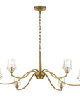 Barcelona - 6 Light Brass Chandelier - Gold