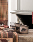 Lodge Bear - Countertop Bathroom Set Set of 4 , 4 Per Carton - Brown