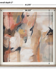 Uphill - Framed Abstract Print - Light Brown
