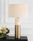 Gravitas - Elegant Brass & Stone Lamp