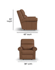 Bernard - Power Recliner With Power Headrest & Lumbar With Nailhed Trim