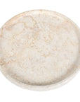 Travessa - Outdoor Round Stone Tray - White