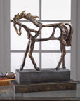 Titan Horse - Sculpture - Dark Brown