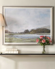 Restful Vista-Awe - Landscape Art - Black / Blue / Brown / Gold / Gray / Green / Woodtone