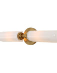 Wellsville - 2 Light Brass Sconce - White / Gold