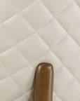 Stitches - Leather Counter Stool - White / Brown