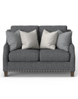 Gianna - Fabric Loveseat With Nailhead Trim
