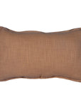 Genuine Leather - Studded Basket Weave Pillow - Tan