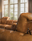 MS - Glover Power Reclining Sofa With Power Headrest - Brown