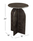 Abbey - Brown Accent Table - Dark Brown