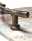 Stone And Twig - Indoor-Outdoor Tray - Gold / Gray / White