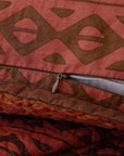 Broken Arrow - Twin Reversible Quilt Set Set of 2 - Red / Tan / Brown