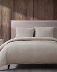 Chenille Herringbone - King Comforter Set Set of 3 - Sand