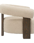Lennox - Shearling Accent Chair - Beige / Brown