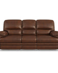 David - Power Reclining Sofa With Power Headrests & Lumbar - Pecan