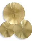 Cymbalic - Round Brass Wall Art (Set of 3) - Brass