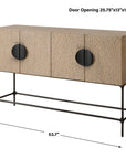 Lunar - 4 Door Elm Wood Cabinet