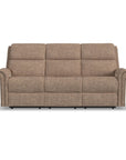 Bernard - Power Reclining Sofa With Console, Power Headrests & Lumbar, Nailhead Trim