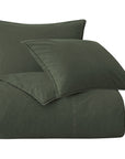 Cotton Canvas - King Stonewashed Duvet Cover Set (Set of 3) - Duffle Bag