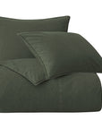 Cotton Canvas - Queen Stonewashed Duvet Cover Set Set of 3 - Duffle Bag