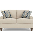 Moxy - Fabric Loveseat, T-Shaped Seat Cushion, Rounded Mailbox Arms