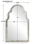 Brayden - Antique Arch Mirror - Plated Antique Brass