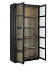 Linville Falls - Shou Sugi Ban Curio Cabinet - Black