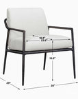 Thayer - Outdoor Upholstered Lounge Chair - Bronze / White