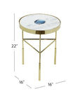 Delilah - Accent Table - Polished Gold