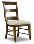 Archivist - Ladderback Side Chair - Beige / Dark Brown