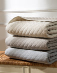 Anna - Full/Queen Diamond Quilted Coverlet - Taupe