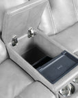 Sanibel - Power Console Loveseat - Wall Prox. Recliner With Power And Power Headrest And Lumbar, Wireless Charger