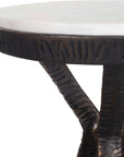 Tilton - Marble Accent Table - Black / White
