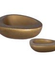 Ovate - Bowls (Set of 2) - Brass