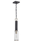 Jarsdel - 1 Light Industrial Mini Pendant - Black