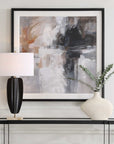 Wings Neutral - Abstract Framed Print - Black