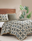 Mosaic - King Reversible Quilt Set Set of 3 - Multi Color