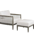 Borneo - Cushion Outdoor Ottoman - White