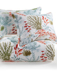 Oceania - Queen Duvet Cover Set Set of 3 - Coral