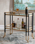Kentmore - Modern Bar Cart - Gold