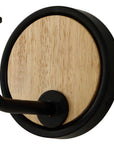 Franconia - 1 Light Wooden Sconce - Black / Light Brown