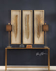 Palma - Leaf Shadow Box (Set of 3) - Gold