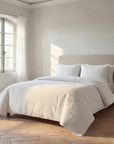 Verona Matelasse - King Duvet Cover Set Set of 3 - Vintage White