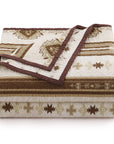 Dakota - Full/Queen Reversible Quilt Set With 2 Standard Shams Set of 3 - Tan