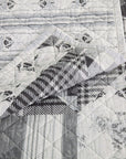 Patchwork Prairie - King Reversible Quilt Set Set of 3 - Black
