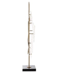 Glass - Garden Table Sculpture - Gold / White