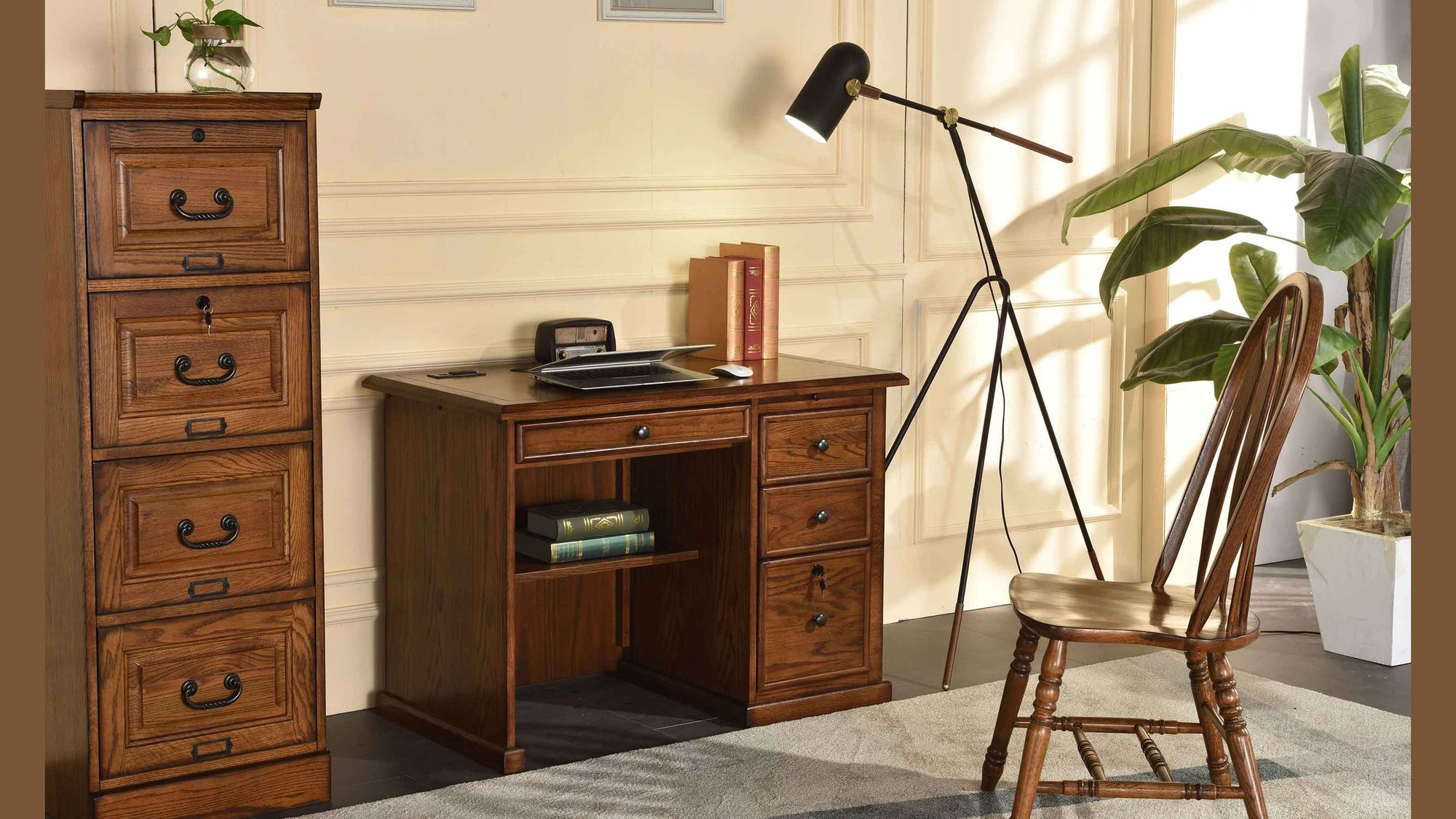 42" Flat Top Desk w/ USB Power Outlet