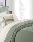 Arlington - King Velvet Duvet Cover - Green