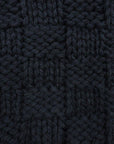 Chess Knit - Throw - Navy